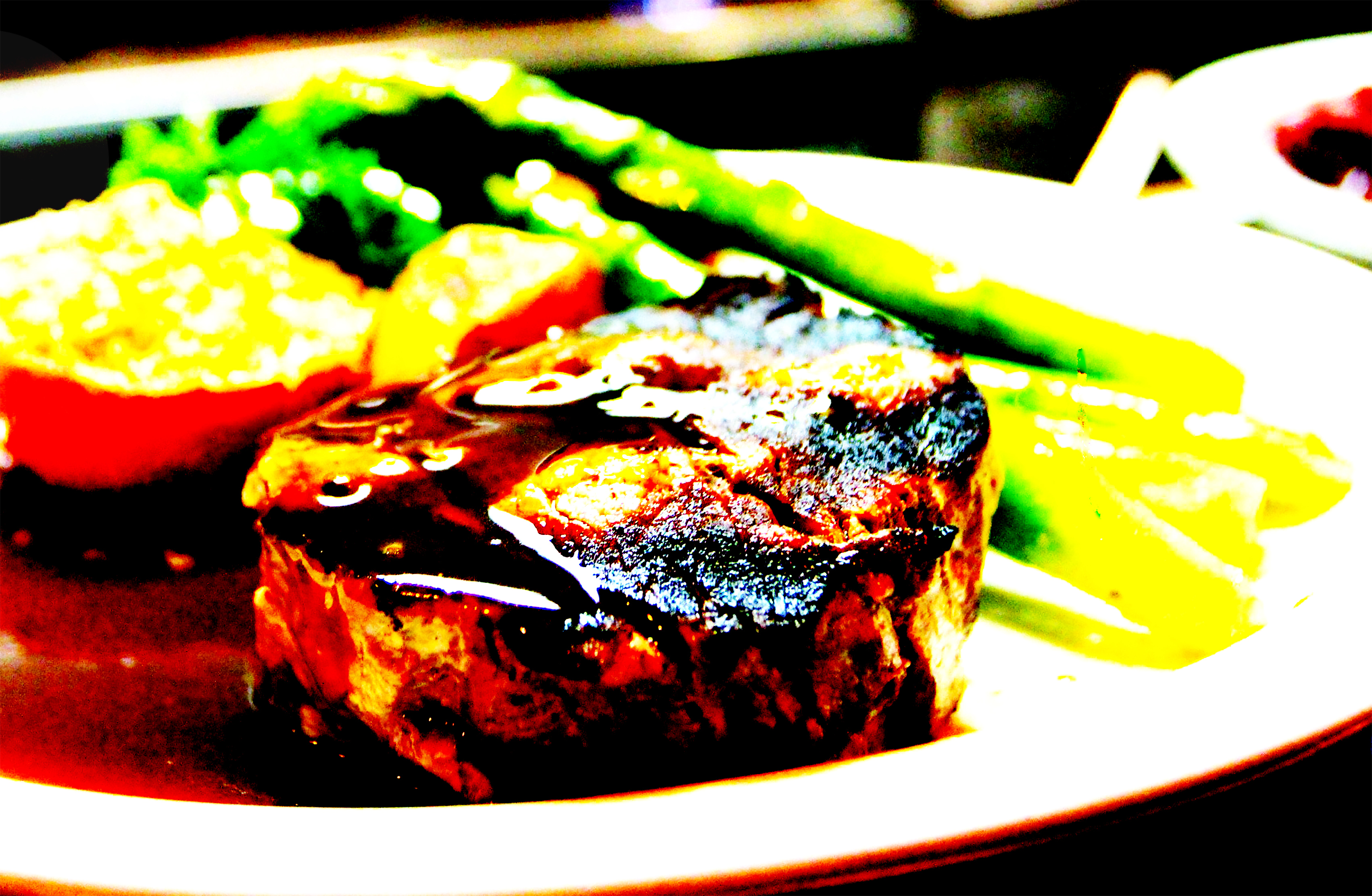 tasty steak with vegtables